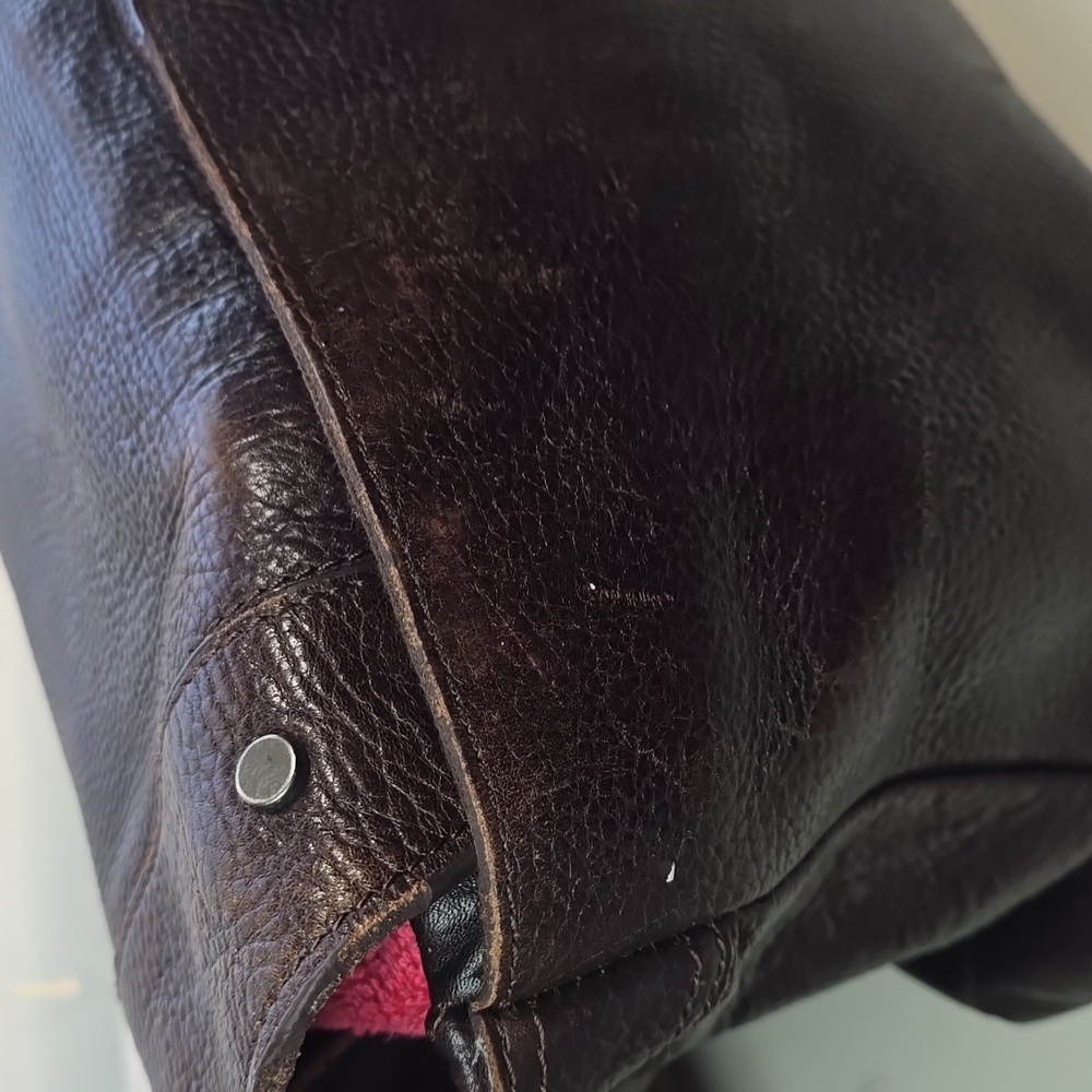 Kenneth Cole Brown Leather Messenger Bag - Picture 7 of 13